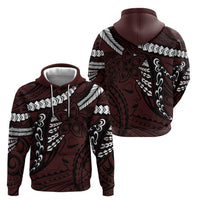 Polynesian Girl Tribal Tattoo Zip Hoodie Oxbood Vibe LT9 - Polynesian Pride