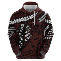 Polynesian Girl Tribal Tattoo Zip Hoodie Oxbood Vibe LT9 - Polynesian Pride