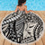 Polynesian Girl Tribal Tattoo Beach Blanket Beige Vibe