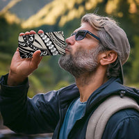 Polynesian Girl Tribal Tattoo 4 in 1 Can Cooler Tumbler Beige Vibe