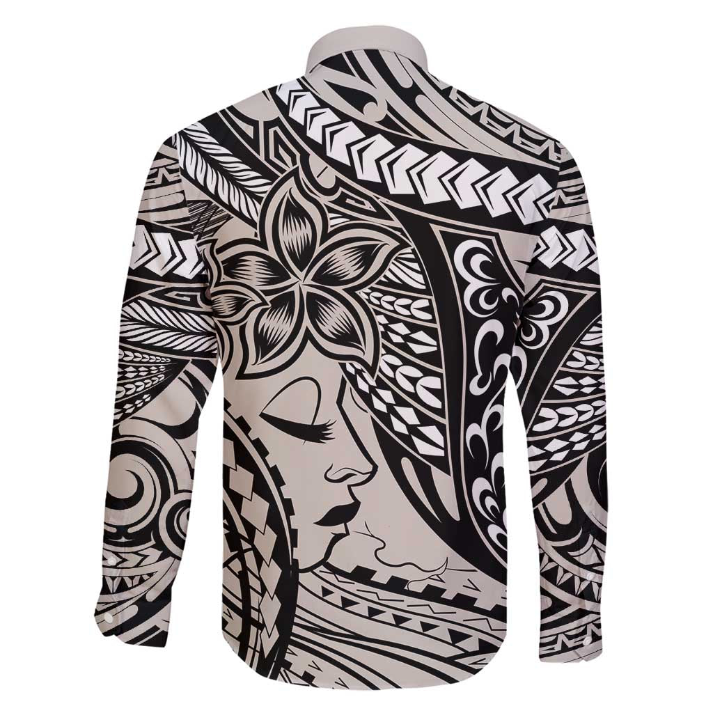 Polynesian Girl Tribal Tattoo Family Matching Mermaid Dress and Hawaiian Shirt Beige Vibe LT9 - Polynesian Pride