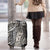 Polynesian Girl Tribal Tattoo Luggage Cover Beige Vibe
