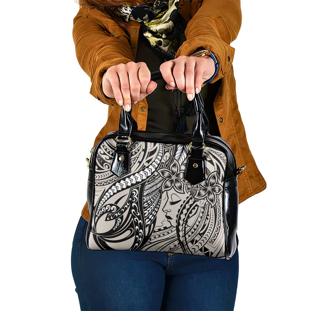 Polynesian Girl Tribal Tattoo Shoulder Handbag Beige Vibe LT9 One Size Beige - Polynesian Pride