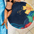 Polynesian Hibiscus Flower Waves Pattern Beach Blanket