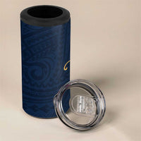 Polynesian Hibiscus Flower Waves Pattern 4 in 1 Can Cooler Tumbler