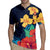Polynesian Hibiscus Flower Waves Pattern Rugby Jersey
