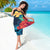 Polynesian Hibiscus Flower Waves Pattern Sarong