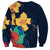 Polynesian Hibiscus Flower Waves Pattern Sweatshirt