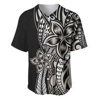 Polynesian Plumeria Floral Tattoo Pattern Baseball Jersey Beige Style LT9 Beige - Polynesian Pride