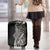 Polynesian Plumeria Floral Tattoo Pattern Luggage Cover Beige Style