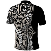 Polynesian Plumeria Floral Tattoo Pattern Polo Shirt Beige Style