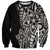 Polynesian Plumeria Floral Tattoo Pattern Sweatshirt Beige Style