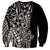 Polynesian Plumeria Floral Tattoo Pattern Sweatshirt Beige Style