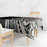 Polynesian Plumeria Floral Tattoo Pattern Tablecloth Beige Style