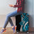 Polynesian Plumeria Floral Tattoo Pattern Luggage Cover Blue Style