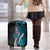 Polynesian Plumeria Floral Tattoo Pattern Luggage Cover Blue Style