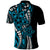 Polynesian Plumeria Floral Tattoo Pattern Polo Shirt Bllue Style