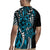 Polynesian Plumeria Floral Tattoo Pattern Rugby Jersey Bllue Style