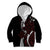 Polynesian Plumeria Floral Tattoo Pattern Kid Hoodie Oxblood Style