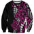 Polynesian Plumeria Floral Tattoo Pattern Sweatshirt Pink Style