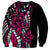 Polynesian Plumeria Floral Tattoo Pattern Sweatshirt Pink Style