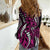 Polynesian Plumeria Floral Tattoo Pattern Women Casual Shirt Pink Style