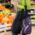 Polynesian Plumeria Floral Tattoo Pattern Grocery Bag Purple Style