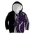 Polynesian Plumeria Floral Tattoo Pattern Kid Hoodie Purple Style
