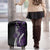 Polynesian Plumeria Floral Tattoo Pattern Luggage Cover Purple Style