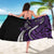 Polynesian Plumeria Floral Tattoo Pattern Sarong Purple Style