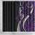 Polynesian Plumeria Floral Tattoo Pattern Shower Curtain Purple Style