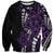 Polynesian Plumeria Floral Tattoo Pattern Sweatshirt Purple Style