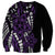 Polynesian Plumeria Floral Tattoo Pattern Sweatshirt Purple Style