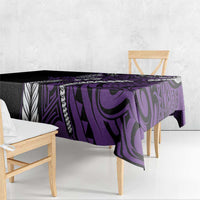 Polynesian Plumeria Floral Tattoo Pattern Tablecloth Purple Style