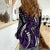 Polynesian Plumeria Floral Tattoo Pattern Women Casual Shirt Purple Style
