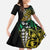 Polynesian Plumeria Floral Tattoo Pattern Family Matching Mermaid Dress and Hawaiian Shirt Reggae Style