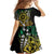 Polynesian Plumeria Floral Tattoo Pattern Family Matching Mermaid Dress and Hawaiian Shirt Reggae Style