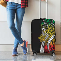 Polynesian Plumeria Floral Tattoo Pattern Luggage Cover Reggae Style LT9 - Polynesian Pride