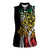 Polynesian Plumeria Floral Tattoo Pattern Women Sleeveless Polo Shirt Reggae Style