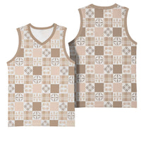 Hawaiian Palaka Quilt Pattern Basketball Jersey Hawaii Culture Bird of Paradise Exotic Motif - Polynesian Pride