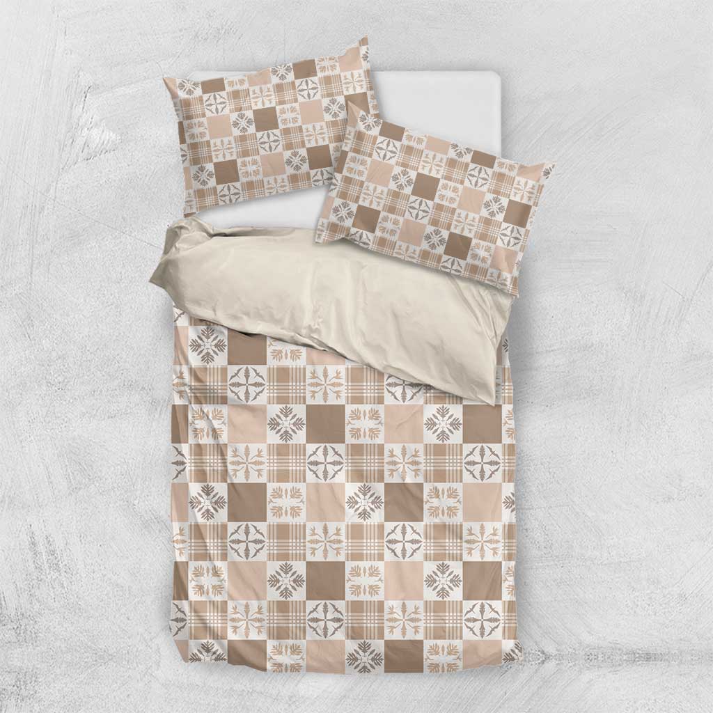 Hawaiian Palaka Quilt Pattern Bedding Set Hawaii Culture Bird of Paradise Exotic Motif - Polynesian Pride