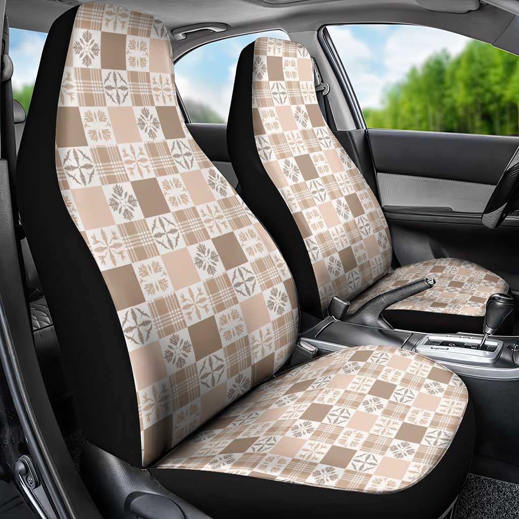 Hawaiian Palaka Quilt Pattern Car Seat Cover Hawaii Culture Bird of Paradise Exotic Motif - Polynesian Pride