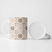 Hawaiian Palaka Quilt Pattern Ceramic Mug Hawaii Culture Bird of Paradise Exotic Motif - Polynesian Pride