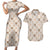 Hawaiian Palaka Quilt Pattern Couples Matching Short Sleeve Bodycon Dress and Hawaiian Shirt Hawaii Culture Bird of Paradise Exotic Motif - Polynesian Pride