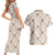 Hawaiian Palaka Quilt Pattern Couples Matching Short Sleeve Bodycon Dress and Hawaiian Shirt Hawaii Culture Bird of Paradise Exotic Motif - Polynesian Pride