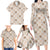 Hawaiian Palaka Quilt Pattern Family Matching Long Sleeve Bodycon Dress and Hawaiian Shirt Hawaii Culture Bird of Paradise Exotic Motif - Polynesian Pride
