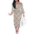 Hawaiian Palaka Quilt Pattern Family Matching Off The Shoulder Long Sleeve Dress and Hawaiian Shirt Hawaii Culture Bird of Paradise Exotic Motif - Polynesian Pride