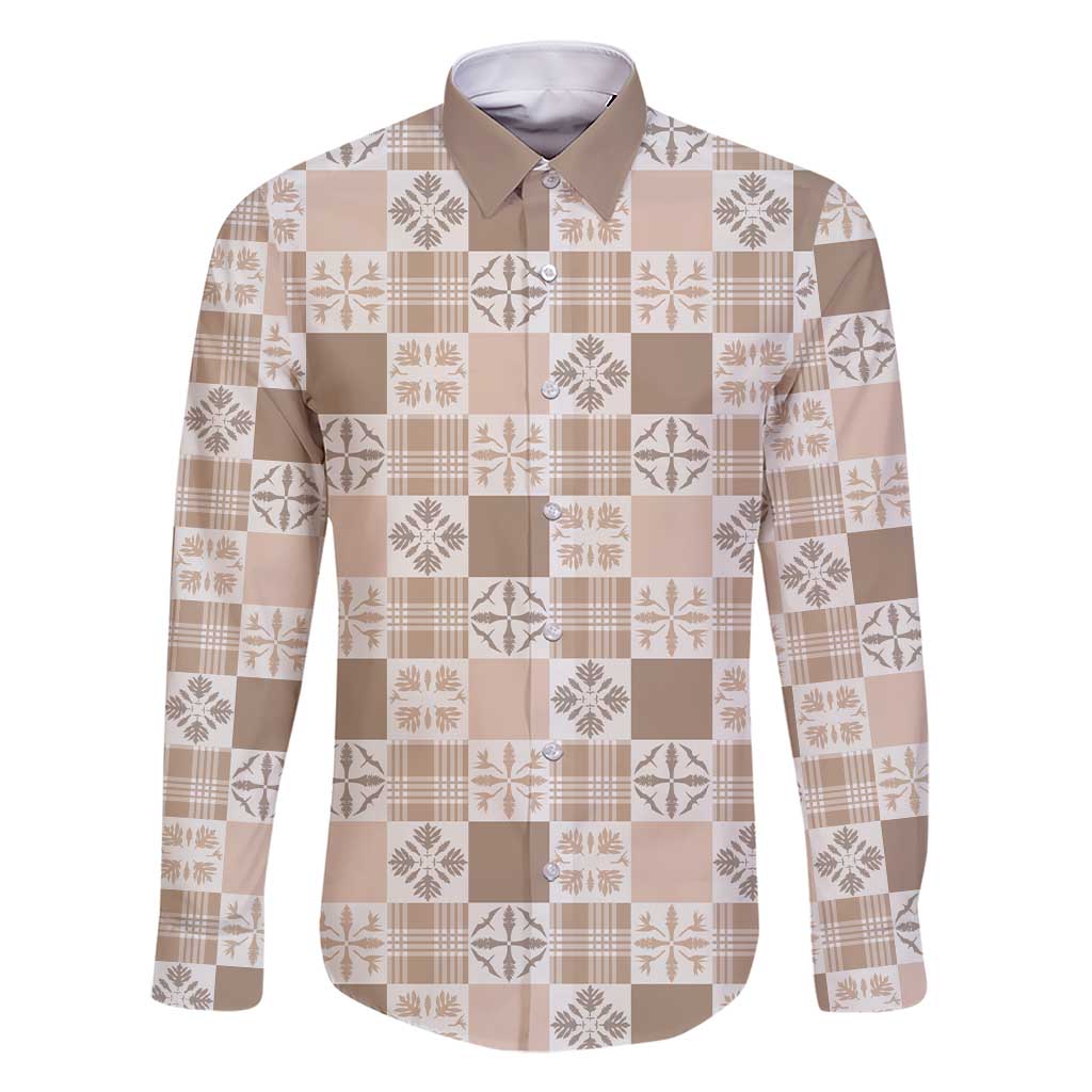 Hawaiian Palaka Quilt Pattern Family Matching Short Sleeve Bodycon Dress and Hawaiian Shirt Hawaii Culture Bird of Paradise Exotic Motif - Polynesian Pride