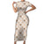 Hawaiian Palaka Quilt Pattern Family Matching Short Sleeve Bodycon Dress and Hawaiian Shirt Hawaii Culture Bird of Paradise Exotic Motif - Polynesian Pride