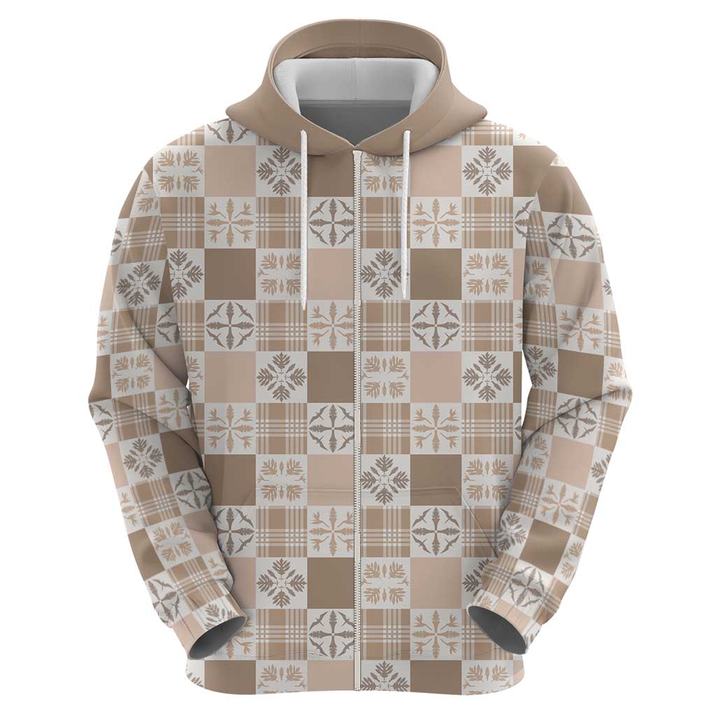 Hawaiian Palaka Quilt Pattern Hoodie Hawaii Culture Bird of Paradise Exotic Motif - Polynesian Pride